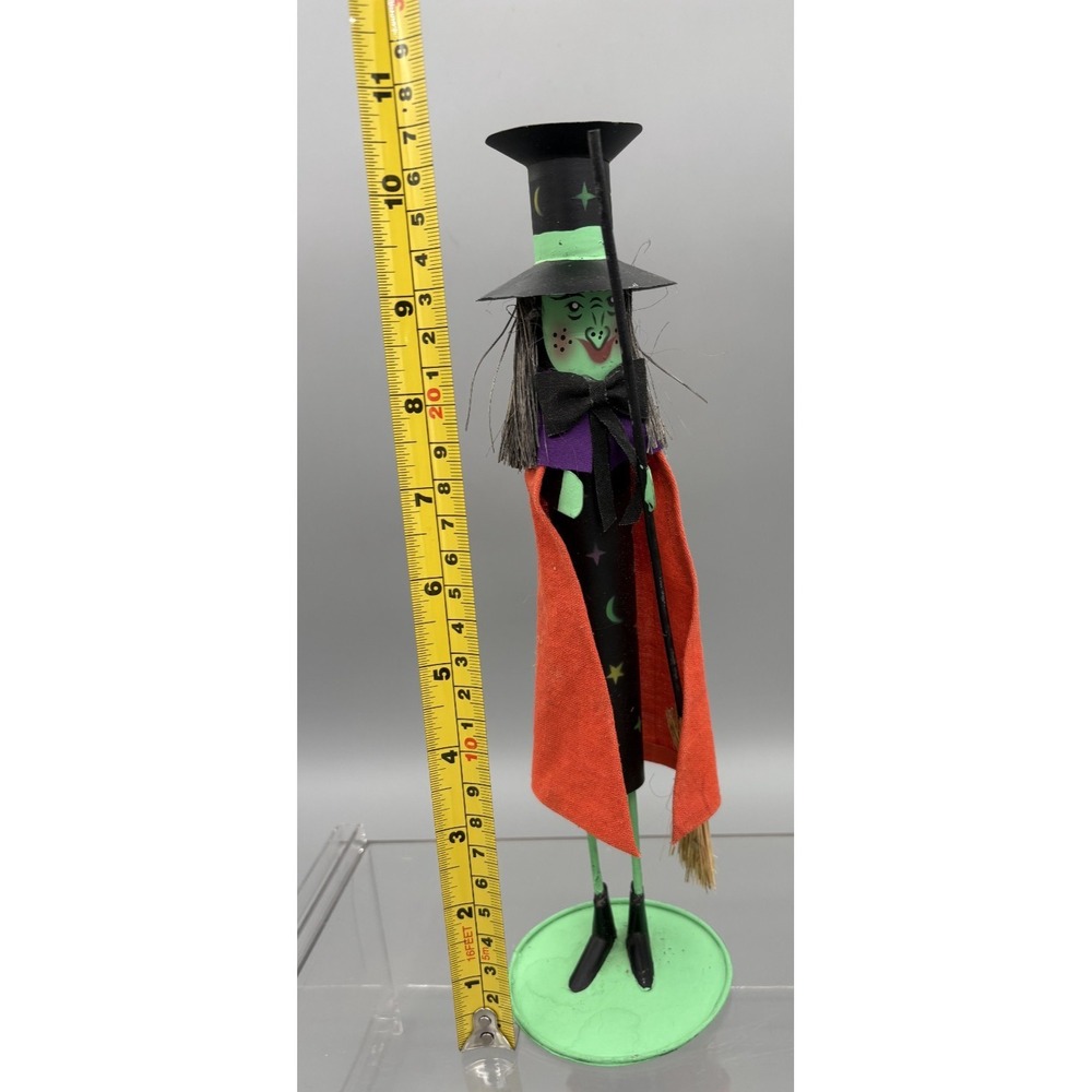 Vintage Witch Candle Stick Holder Halloween Handmade 11" RARE‎ Unique Decor - Picture 6 of 16
